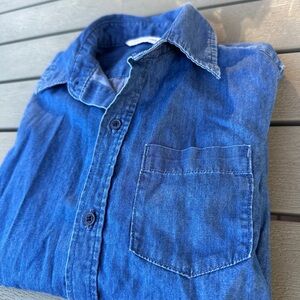 Youth Janie and Jack Soft Denim Casual Button Down Shirt